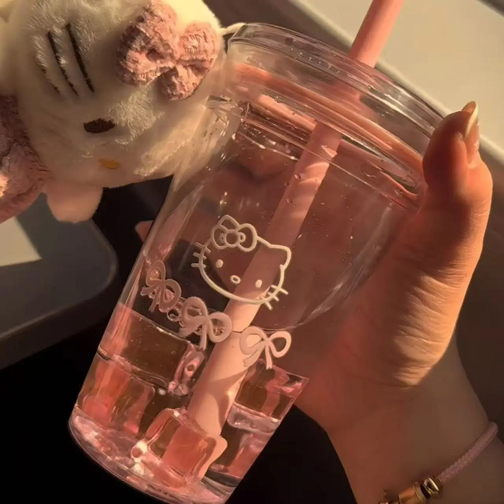 Hello Kitty Large Straw Cup