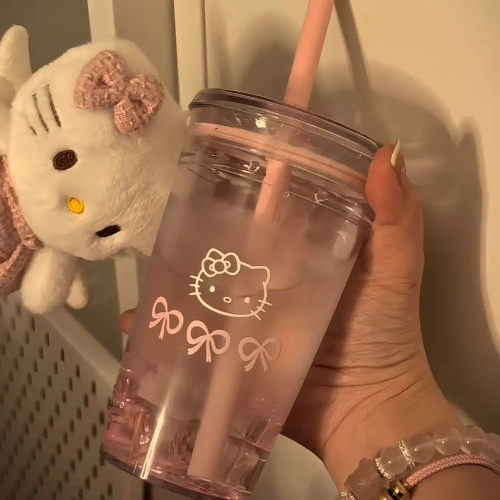 Hello Kitty Large Straw Cup
