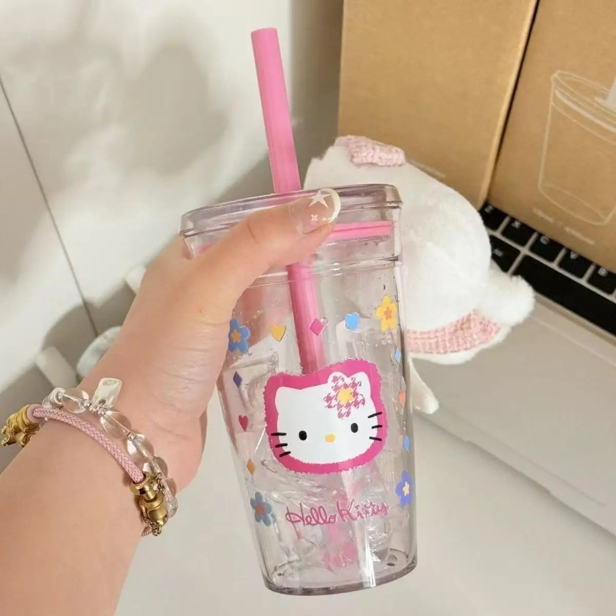 Hello Kitty Large Straw Cup