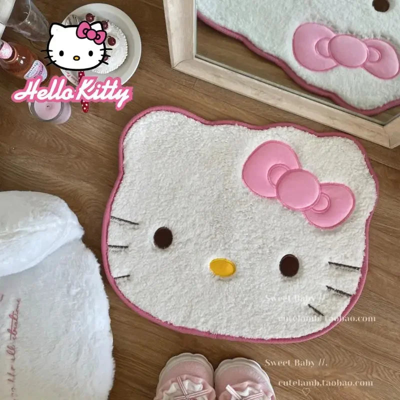 Fluffy Cat Face Welcome Mat