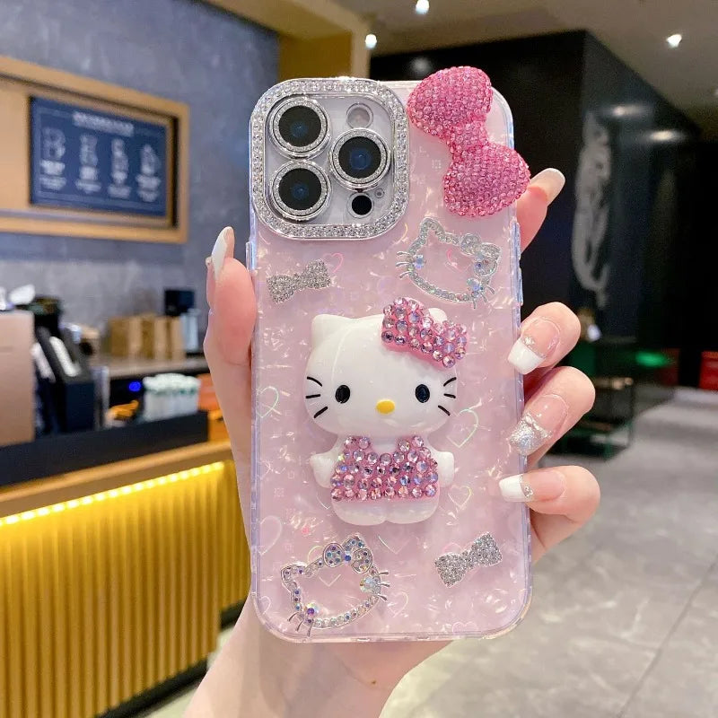 Hello Kitty Rhinestone Bow Case